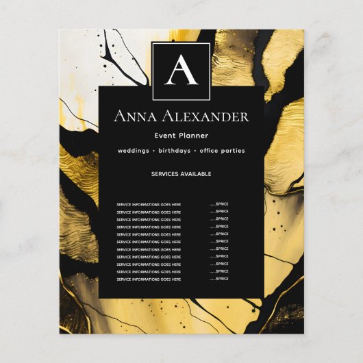 Stille Opkomst | Moderne Gouden Abstract Design Flyer (Voorkant)