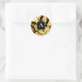 Stille Opkomst | Moderne Gouden Abstract Design Ronde Sticker (Tas)