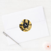 Stille Opkomst | Moderne Gouden Abstract Design Ronde Sticker (Envelop)