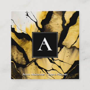 Stille Opkomst Moderne Gouden Abstract Design Vierkante Visitekaartje