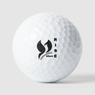 Stille Opkomst Vogel Logo Minimalistische Zwarte K Golfballen