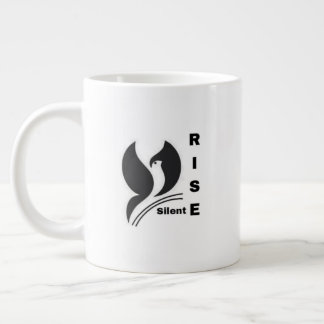 Stille Opkomst Vogel Logo Minimalistische Zwarte K Grote Koffiekop