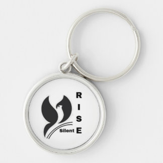Stille Opkomst Vogel Logo Minimalistische Zwarte K Sleutelhanger