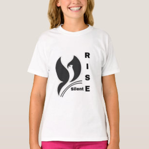 Stille Opkomst Vogel Logo Minimalistische Zwarte K T-shirt