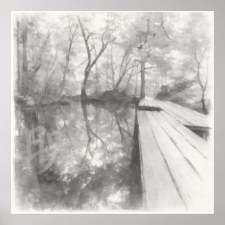 Stille Passage — 映 (Weerspiegeling) | Inkt Schilde Poster