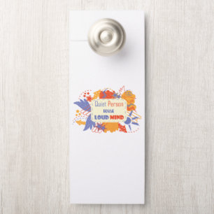 Stille Persoon Met Harde Gedachten blauw geel Deurhanger
