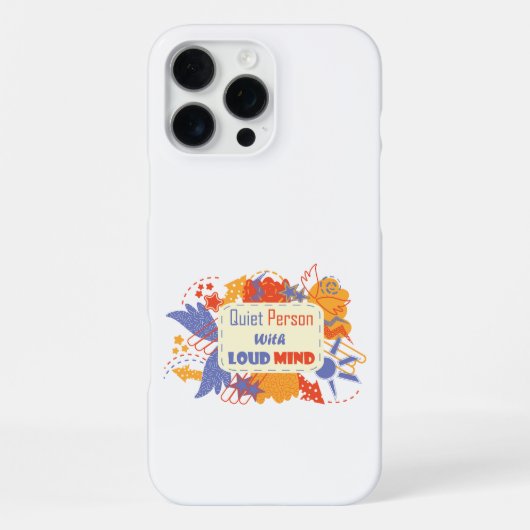 Stille Persoon Met Luidruchtige Gedachten blauw ge iPhone Hoesje (Achterkant)