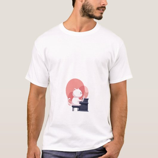 Stille Pianokat T-shirt (Voorkant)