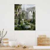 Stille plein met wilde dieren poster (Keuken)
