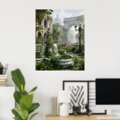 Stille plein met wilde dieren poster (Thuiskantoor)