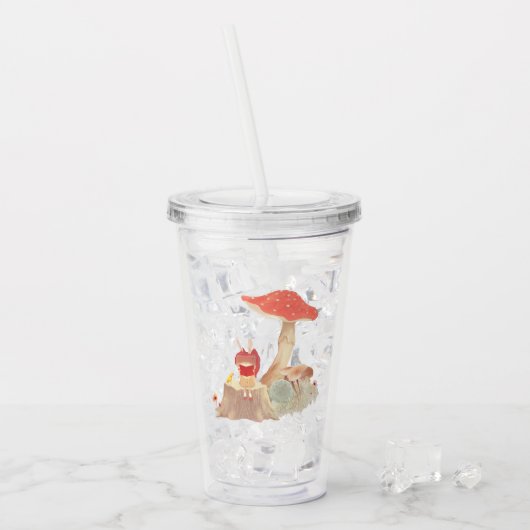 Stille poëzie acryl drinkbeker (Voorkant ijs)