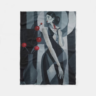 Stille pols Art Deco vrouw fleece deken