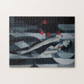 Stille Polsslag Art Deco Vrouw Legpuzzel (Horizontaal)