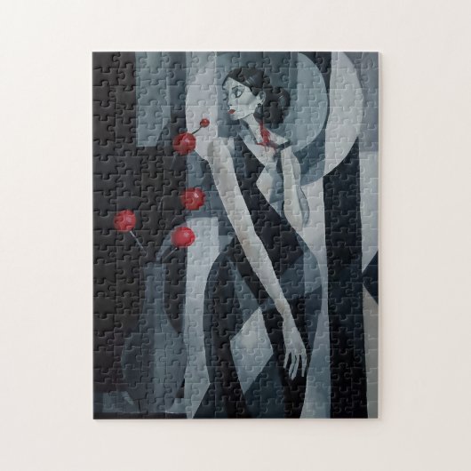 Stille Polsslag Art Deco Vrouw Legpuzzel (Verticaal)