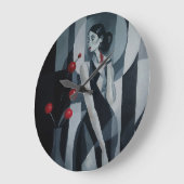 Stille Polsslag Art Deco Vrouw Wandklok (Hoek)