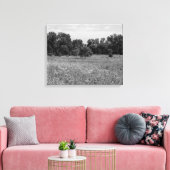 Stille Prairie, Bewolkte Lucht Canvas Afdruk (Insitu (Woonkamer))