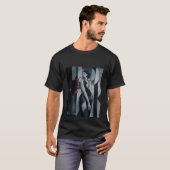 Stille Pulse Art Deco Vrouw Basic Donkere T-Shirt (Voorkant volledig)
