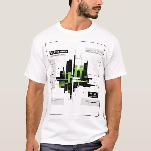 Stille raster | Tactisch Minimaal Tech Raster Stre T-shirt (Voorkant)