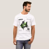 Stille raster | Tactisch Minimaal Tech Raster Stre T-shirt (Voorkant volledig)