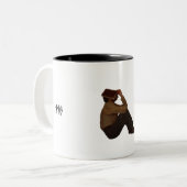 stille reflectie tweekleurige koffiemok (Voorkant links)