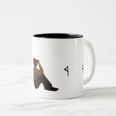 stille reflectie tweekleurige koffiemok (Voorkant rechts)