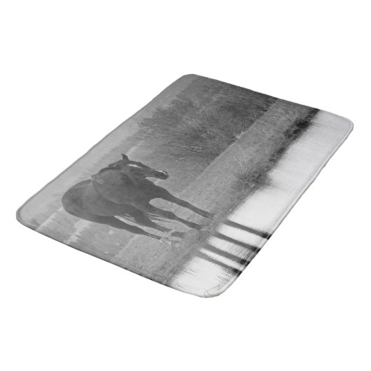 Stille reflecties ~ Paard badmat (Gekanteld)