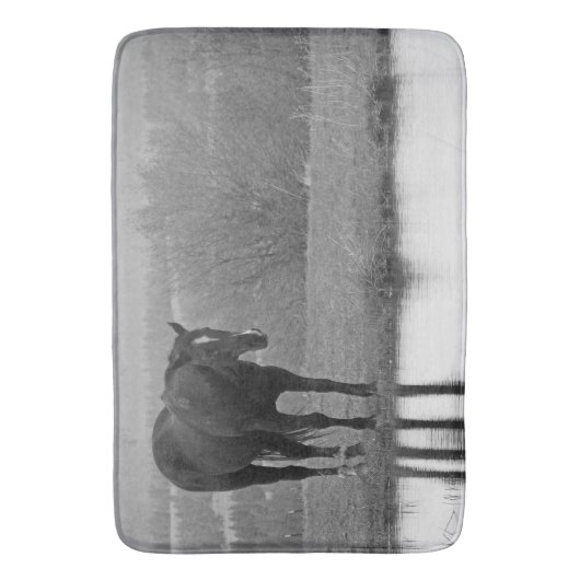 Stille reflecties ~ Paard badmat (Voorkant Verticaal)