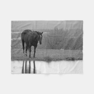 Stille reflecties ~ Paardendeken Fleece Deken