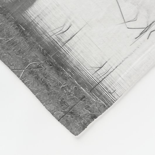 Stille reflecties ~ Paardendeken Fleece Deken (Hoek)