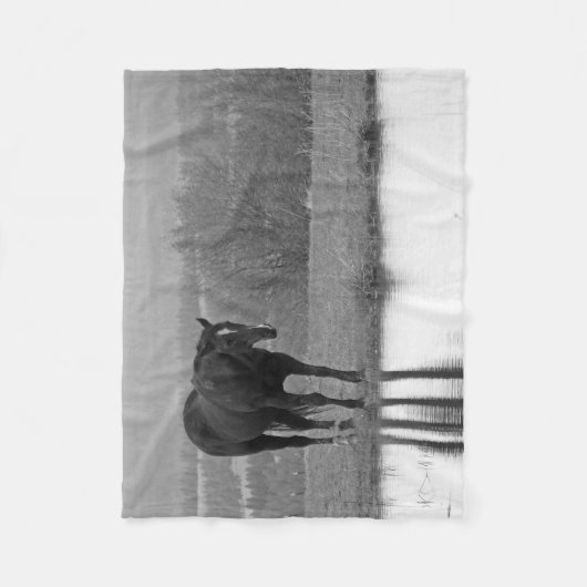 Stille reflecties ~ Paardendeken Fleece Deken (Voorkant)