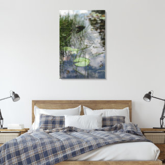Stille Reflecties – Rustige Waterlelievijver Canvas Afdruk