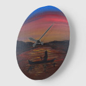 Stille Reis -handgemaakte kunst - Wandklok (Hoek)
