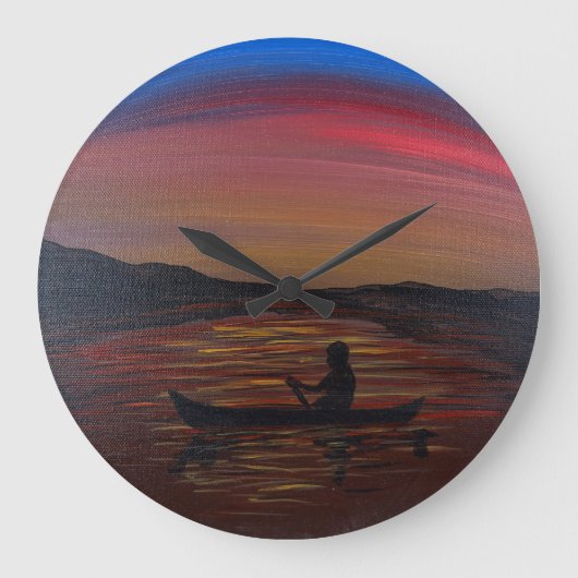 Stille Reis -handgemaakte kunst - Wandklok (Voorkant)