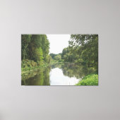 Stille Rivierreflectie Canvas Afdruk (Voorkant)