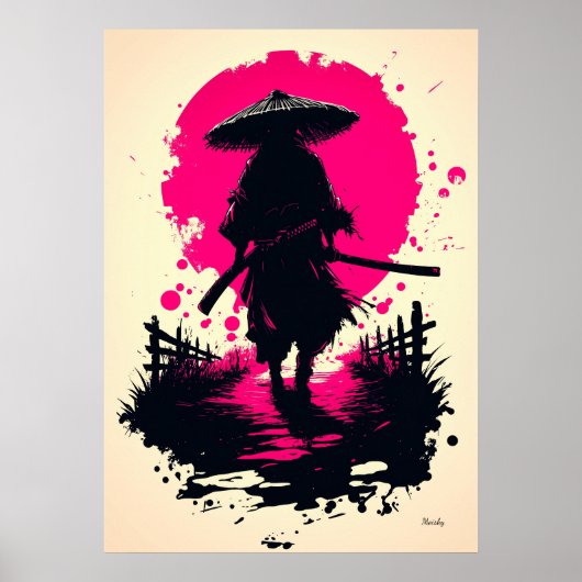 Stille Ronin onder de Bloedmaan Poster (Voorkant)
