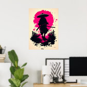 Stille Ronin onder de Bloedmaan Poster (Thuiskantoor)