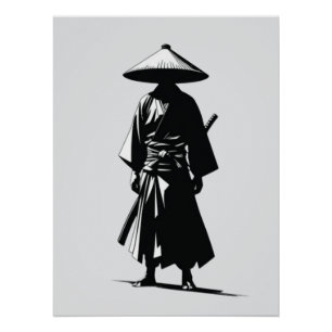 Stille Ronin – Zwart & Wit Muur Kunst Poster