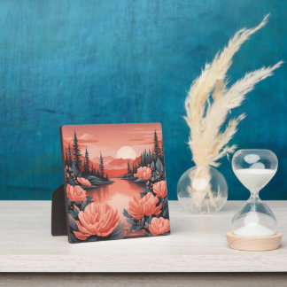 Stille Roos Bloemrijke Bergvallei Natuur Fotoplaat