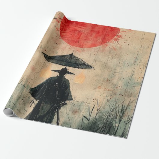 Stille Samurai Rode Bos (2) Cadeaupapier (Uitgerold)