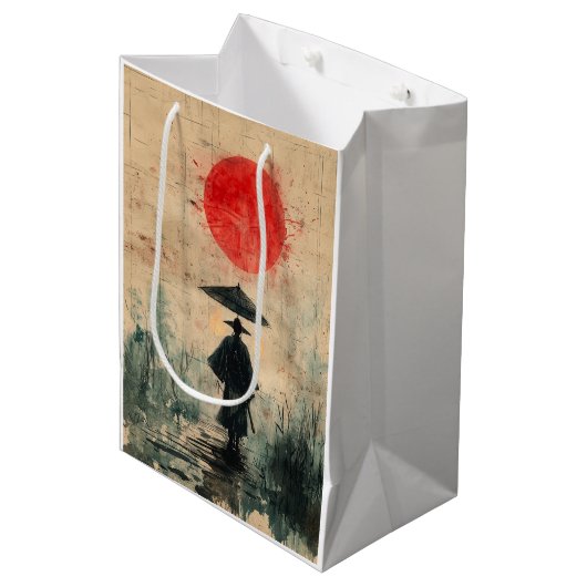 Stille Samurai Rode Bos (2) Medium Cadeauzakje (Voorkant Gekanteld)