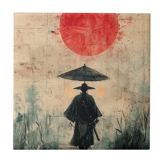 Stille Samurai Rode Bos (2) Tegeltje (Voorkant)
