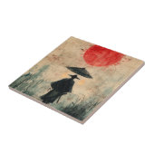 Stille Samurai Rode Bos (2) Tegeltje (Zijkant)