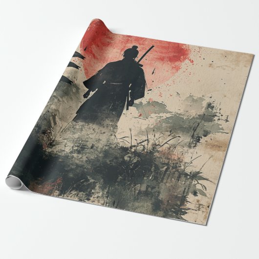 Stille Samurai Rode Bos (3) Cadeaupapier (Uitgerold)