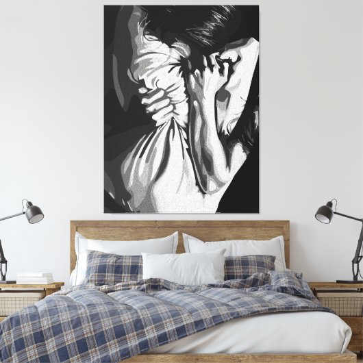 Stille Schreeuw – Uitdrukking van innerlijke onrus Canvas Afdruk (Insitu (Slaapkamer))