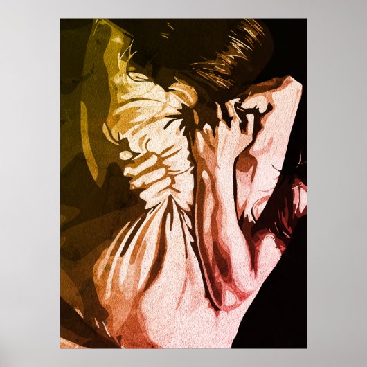 Stille Schreeuw – Uitdrukking van innerlijke onrus Poster (Voorkant)