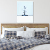 Stille Sentinel in de sneeuw Canvas Afdruk (Insitu (Slaapkamer))