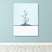 Stille Sentinel in de sneeuw Canvas Afdruk (Insitu (Houten vloer))