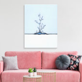Stille Sentinel in de sneeuw Canvas Afdruk (Insitu (Woonkamer))