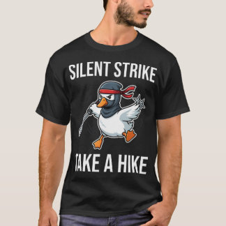 Stille Slag Neem Een Wandeling Grappige Ninja Gans T-shirt
