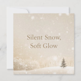 Stille Sneeuw, Zachte Gloed;Minimalistische Elegan Feestdagenkaart